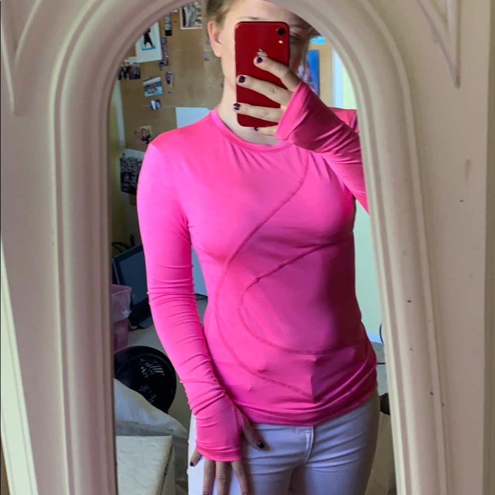 Uvida Pink Long-Sleeved Athletic Top